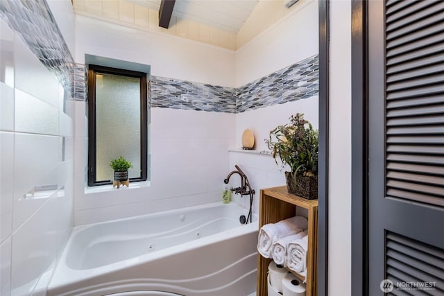 512 Broken Point Rd, Shaw Island, WA 98286 - full bath with a whirlpool tub and a heating unit