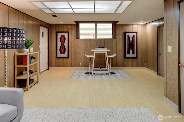 15025 SE 22nd St, Bellevue, WA 98007 - recreation room with wood walls and baseboards