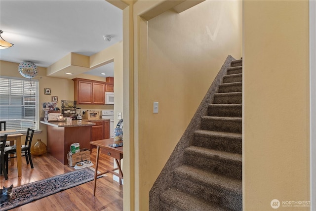658 Okanogan Ave, Wenatchee, WA 98801 - staircase featuring wood finished floors