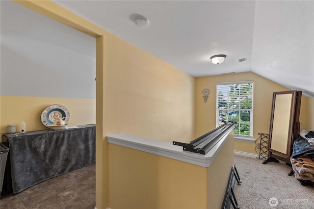 658 Okanogan Ave, Wenatchee, WA 98801 - hall featuring vaulted ceiling and carpet