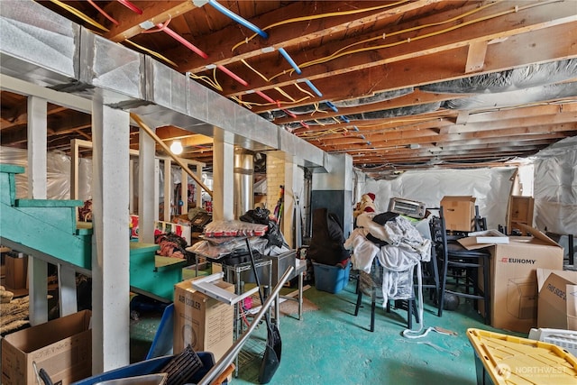 658 Okanogan Ave, Wenatchee, WA 98801 - unfinished basement with stairway