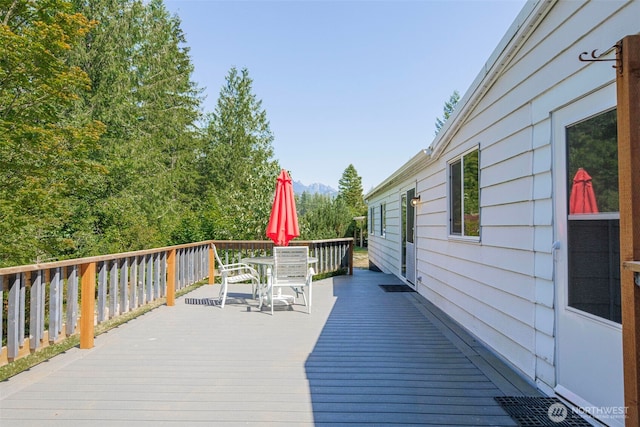 15932 427th Ave SE, Gold Bar, WA 98251 - wooden terrace featuring outdoor dining space