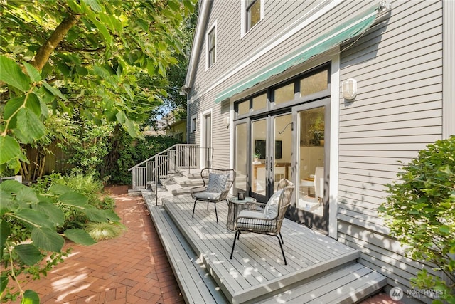 1515 2nd Ave W, Seattle, WA 98119 - wooden deck with french doors