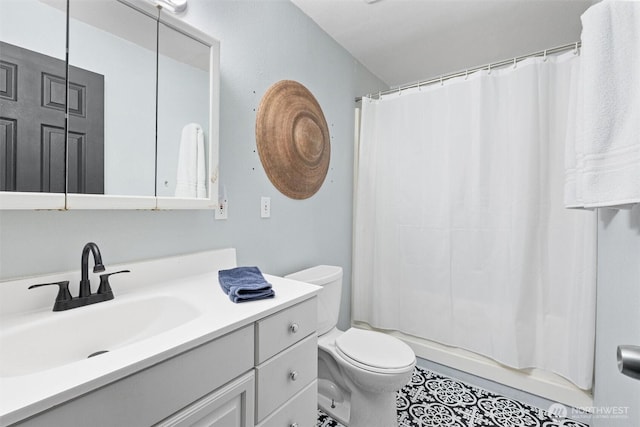 19833 95th Ave NE, Bothell, WA 98011 - full bathroom featuring vanity, tile patterned floors, and shower / tub combo