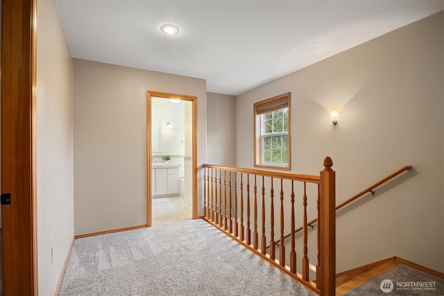3120 Tanglewood Ln, Bellingham, WA 98226 - corridor featuring an upstairs landing and baseboards