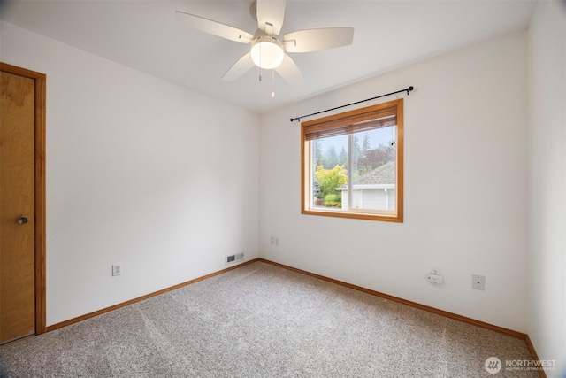 3120 Tanglewood Ln, Bellingham, WA 98226 - carpeted empty room featuring ceiling fan and baseboards
