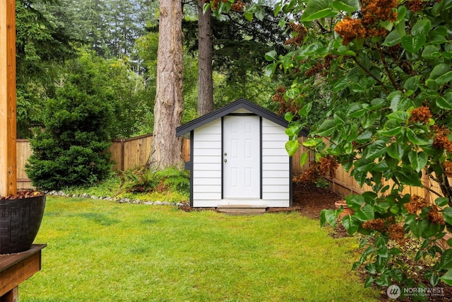 3120 Tanglewood Ln, Bellingham, WA 98226 - view of shed featuring a fenced backyard