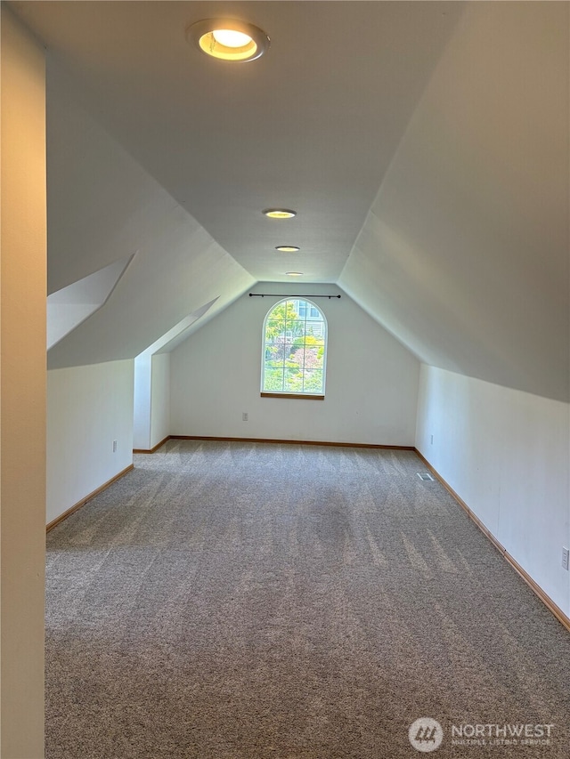 3120 Tanglewood Ln, Bellingham, WA 98226 - additional living space featuring carpet floors and lofted ceiling