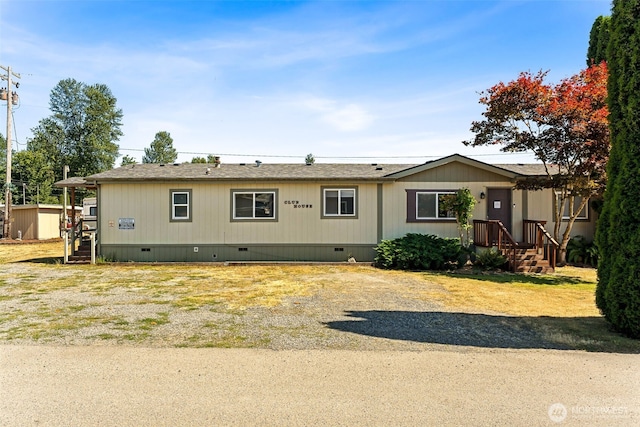 10900 Kuhlmann Rd SE Unit 50, Olympia, WA 98513 - view of front of home with crawl space and roof with shingles