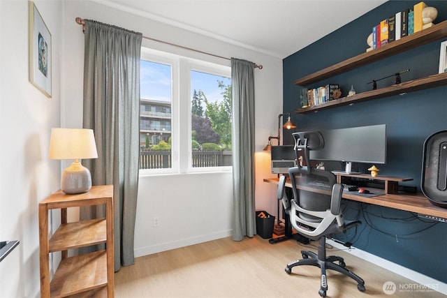 8455 Delridge Way SW, Seattle, WA 98106 - office area with wood finished floors and baseboards