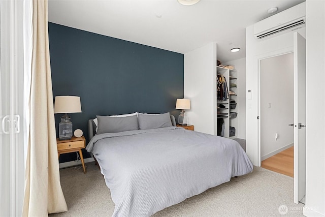8455 Delridge Way SW, Seattle, WA 98106 - carpeted bedroom with a wall unit AC and a walk in closet