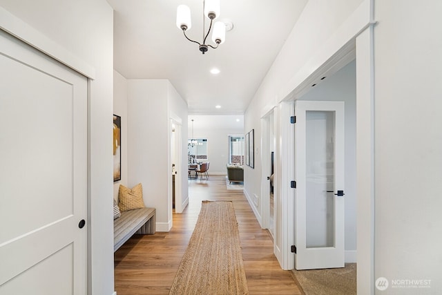 5738 S Zabo Rd, Spokane, WA 99224 - hallway featuring recessed lighting and light wood-style floors