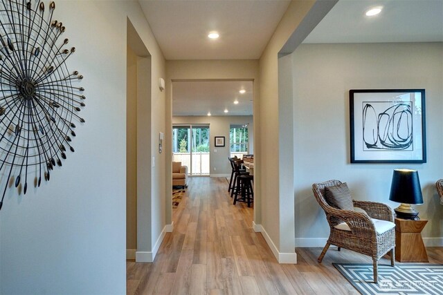 29207 217th Pl SE Unit 1, Black Diamond, WA 98010 - hallway featuring recessed lighting and wood finished floors