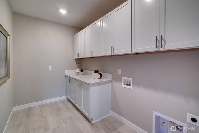 29207 217th Pl SE Unit 1, Black Diamond, WA 98010 - laundry room featuring cabinet space, electric dryer hookup, washer hookup, and recessed lighting