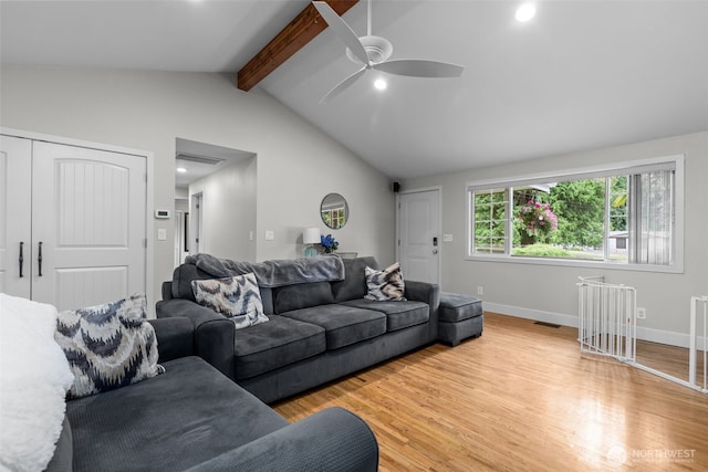 4709 144th St E, Tacoma, WA 98446 - living room featuring light wood-style floors, ceiling fan, and recessed lighting