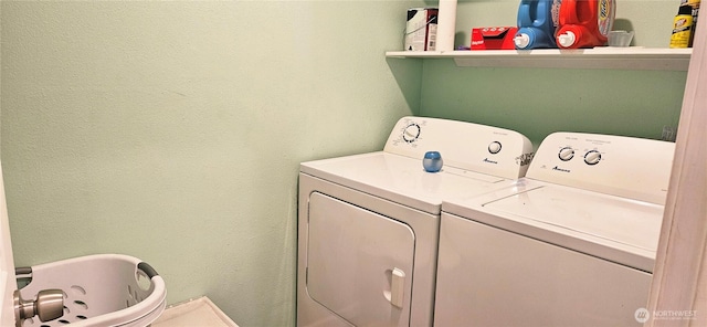 31505 46th Ave S, Auburn, WA 98001 - laundry room with separate washer and dryer and a textured wall