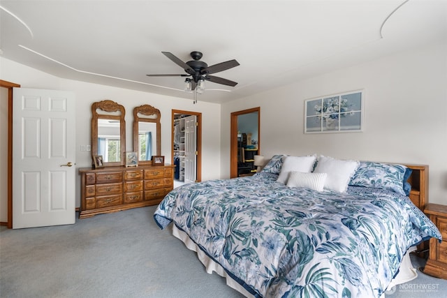 3517 Frogs Leap Ln NE, Olympia, WA 98506 - bedroom featuring a walk in closet, carpet floors, and a ceiling fan