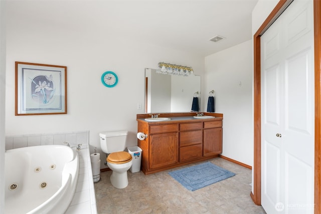 3517 Frogs Leap Ln NE, Olympia, WA 98506 - bathroom with a tub with jets and double vanity