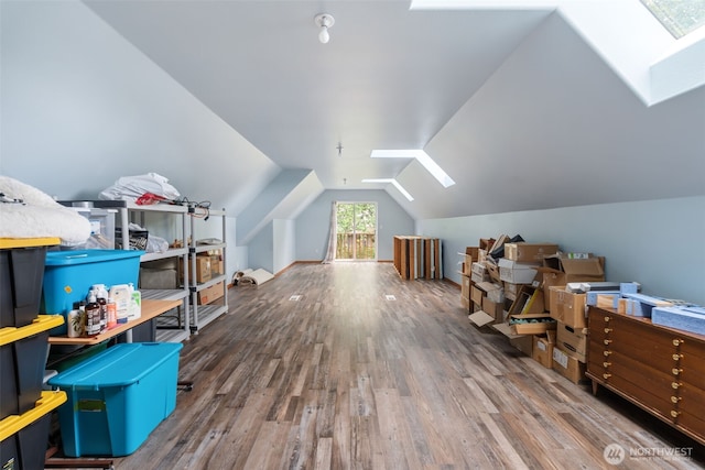 3517 Frogs Leap Ln NE, Olympia, WA 98506 - additional living space featuring a skylight, wood finished floors, and vaulted ceiling