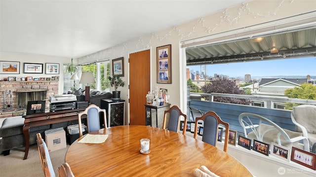 1001 1st Ave N, Seattle, WA 98109 - dining space with a fireplace