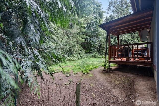 5818 Everson Goshen, Bellingham, WA 98226 - view of yard featuring a wooden deck