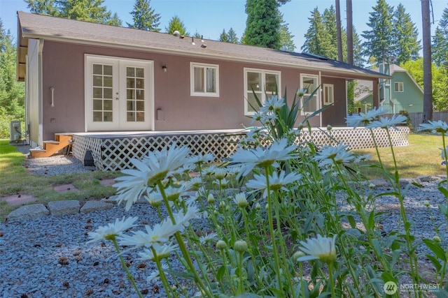 17701 Vine Ln SE, Yelm, WA 98597 - back of property with french doors
