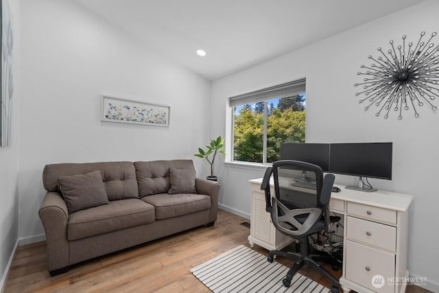 37509 21st Ave S, Federal Way, WA 98003 - office space with light wood-type flooring, recessed lighting, and lofted ceiling
