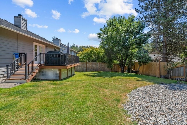 37509 21st Ave S, Federal Way, WA 98003 - fenced backyard featuring a wooden deck