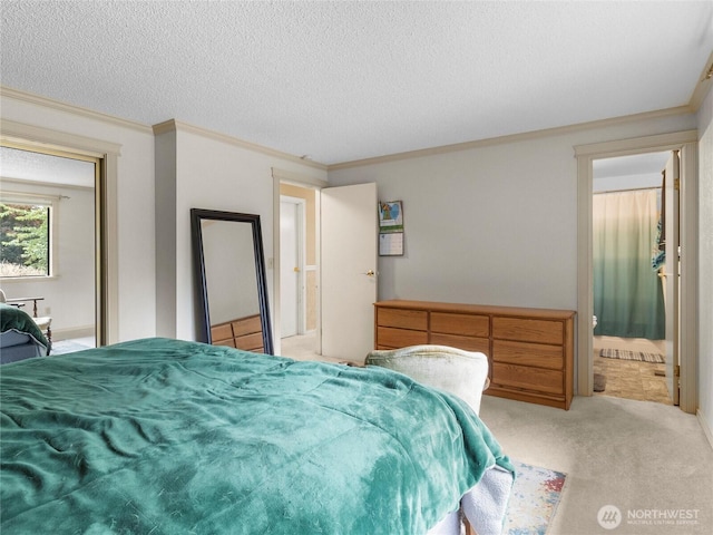 6908 254th St E, Graham, WA 98338 - bedroom featuring carpet, crown molding, and a textured ceiling