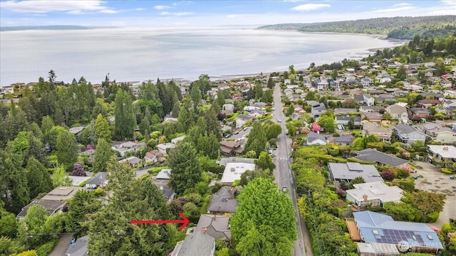 9237 24th Ave NW, Seattle, WA 98117 - aerial view of residential area with a nearby body of water