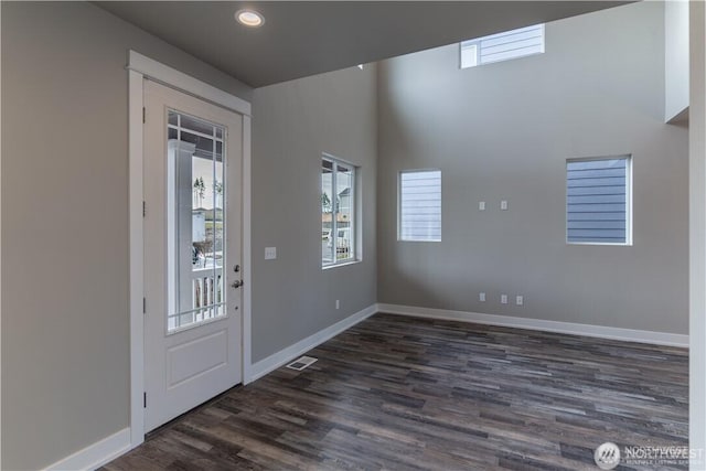18911 Eagle Ridge Dr E Unit Lt527, Bonney Lake, WA 98391 - entryway featuring healthy amount of natural light, dark wood-style floors, and recessed lighting