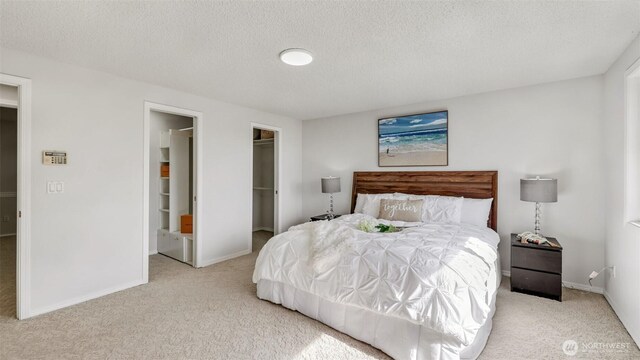 1517 126th Ave E, Edgewood, WA 98372 - bedroom featuring carpet, a spacious closet, and a textured ceiling