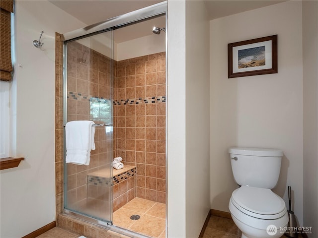 10723 105th Street Ct, Anderson Island, WA 98303 - full bath with a stall shower and tile patterned floors