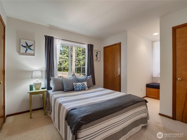 10723 105th Street Ct, Anderson Island, WA 98303 - bedroom featuring light colored carpet and recessed lighting