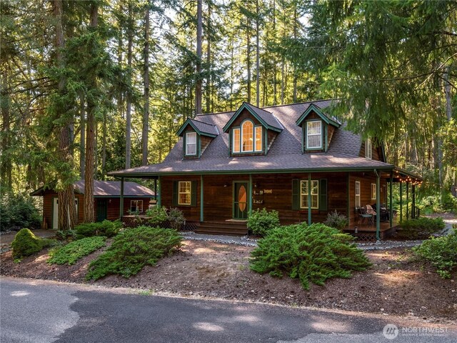 10723 105th Street Ct, Anderson Island, WA 98303 - view of front facade with covered porch