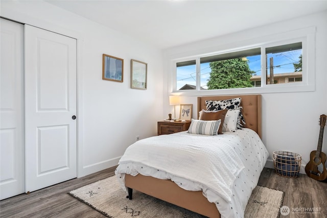 4130 Palatine Ave N, Seattle, WA 98103 - bedroom with wood finished floors and a closet