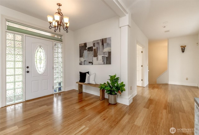 29851 12th Ave SW, Federal Way, WA 98023 - entryway with a chandelier and light wood-style floors
