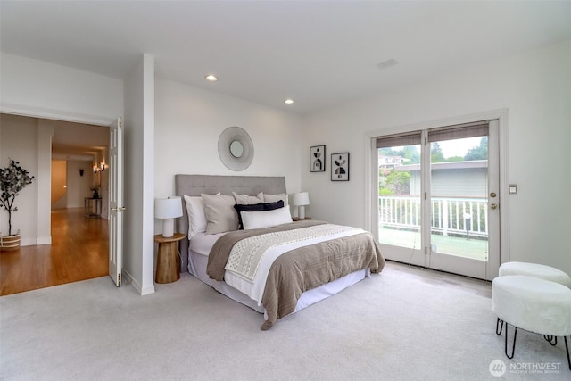 29851 12th Ave SW, Federal Way, WA 98023 - carpeted bedroom with access to exterior and recessed lighting