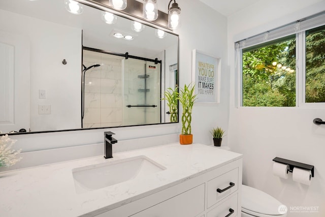 2536 S 286th St, Federal Way, WA 98003 - bathroom with vanity and a stall shower