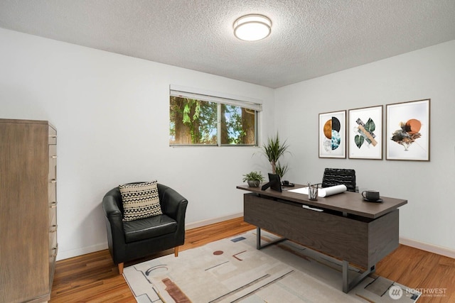 2536 S 286th St, Federal Way, WA 98003 - office area featuring a textured ceiling and wood finished floors