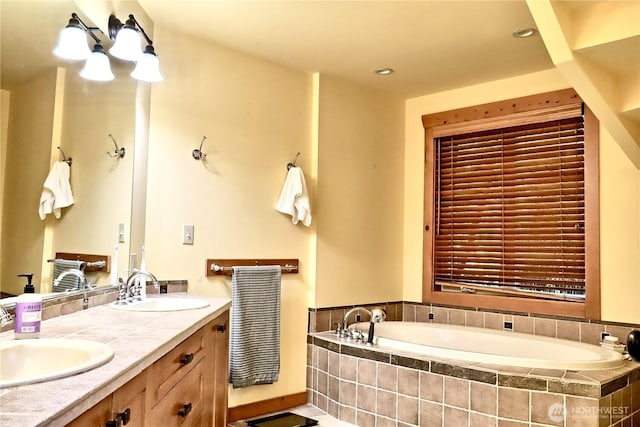 22307 E Lost Lake Rd, Snohomish, WA 98296 - full bathroom with a garden tub and double vanity