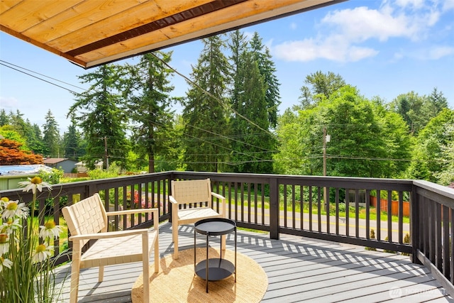 331 137th St SW, Everett, WA 98208 - deck featuring view of wooded area