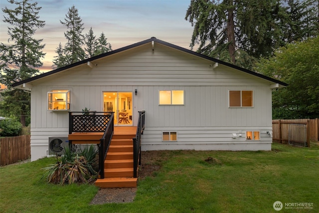 331 137th St SW, Everett, WA 98208 - back of property at dusk featuring stairs
