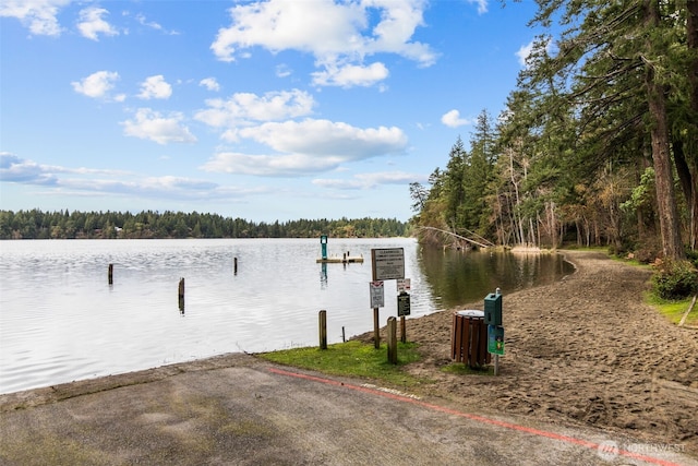 17504 Loop Ln SE, Yelm, WA 98597 - dock featuring a water view and a view of trees