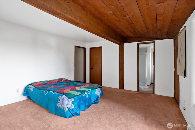 9744 Cascade Loop NE, Olympia, WA 98516 - bedroom featuring carpet floors and wood ceiling