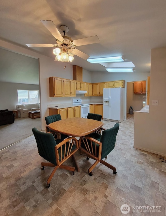 5309 NE 75th Ave, Vancouver, WA 98662 - dining area with a ceiling fan and light stone finish flooring