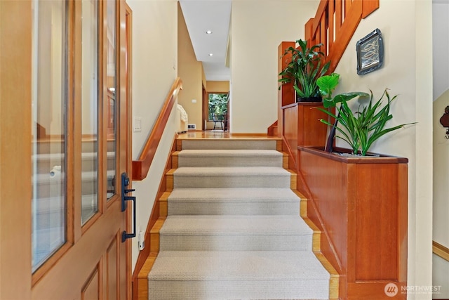 18608 SE 58th St, Issaquah, WA 98027 - stairway with recessed lighting
