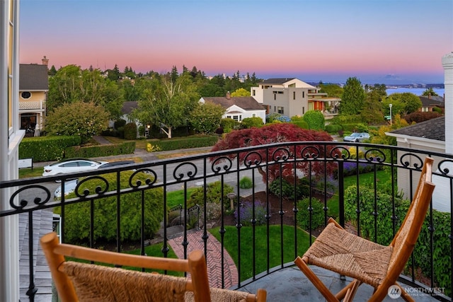 1915 35th Ave W, Seattle, WA 98199 - view of balcony at dusk