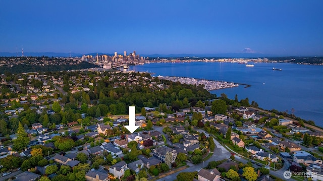 1915 35th Ave W, Seattle, WA 98199 - aerial view of property and surrounding area with a large body of water and nearby suburban area