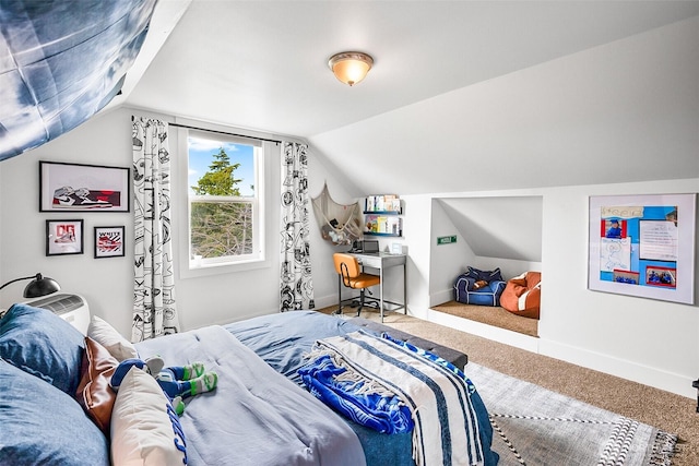 807 24th St, Anacortes, WA 98221 - bedroom with lofted ceiling and carpet